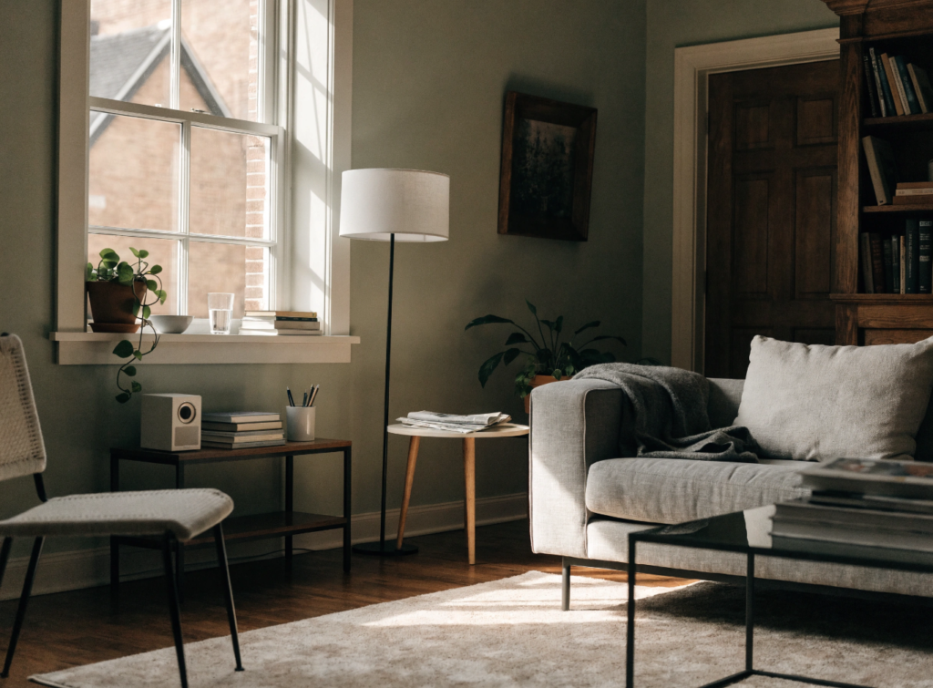 Cozy Living Room With Sage Green Walls - Small Homes USA Newsletter