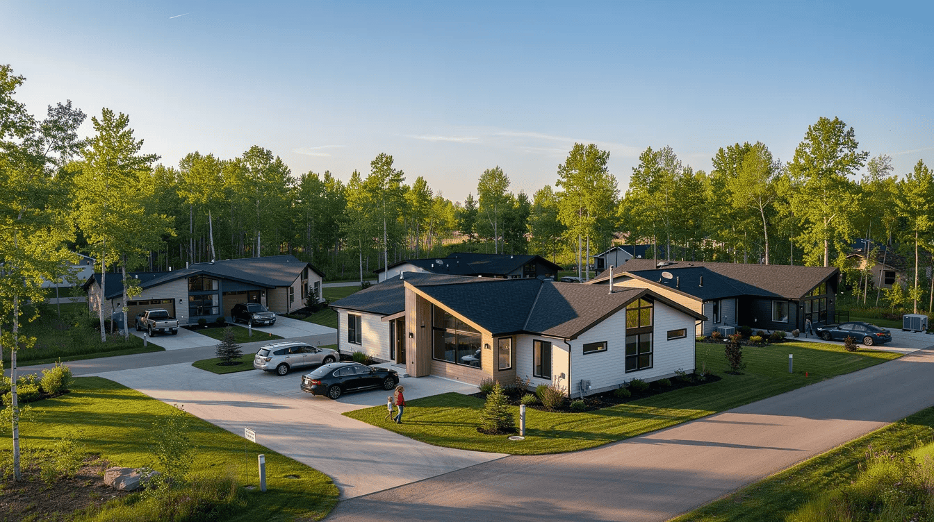 Modern Prefab Homes in Minnesota - Small Homes USA Newsletter The image showcases a variety of prefab homes in Minnesota, highlighting both manufactured and modular homes designed to meet local building codes. These affordable manufactured homes offer energy-efficient features and customizable floor plans, making them an ideal choice for Minnesota homebuyers seeking their dream home.