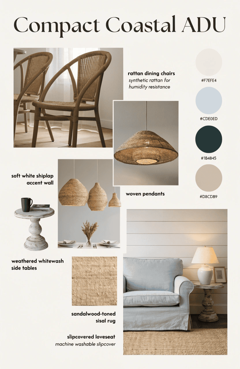 Compact Coastal ADU Mood Board - Small Homes USA Newsletter