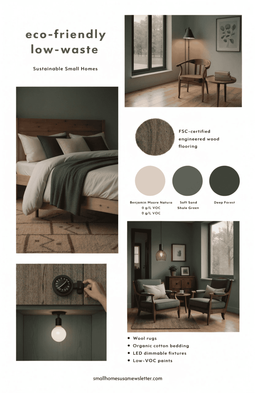 Eco-Friendly Low-Waste Mood Board For Sustainable Small Homes - Small Homes USA Newsletter